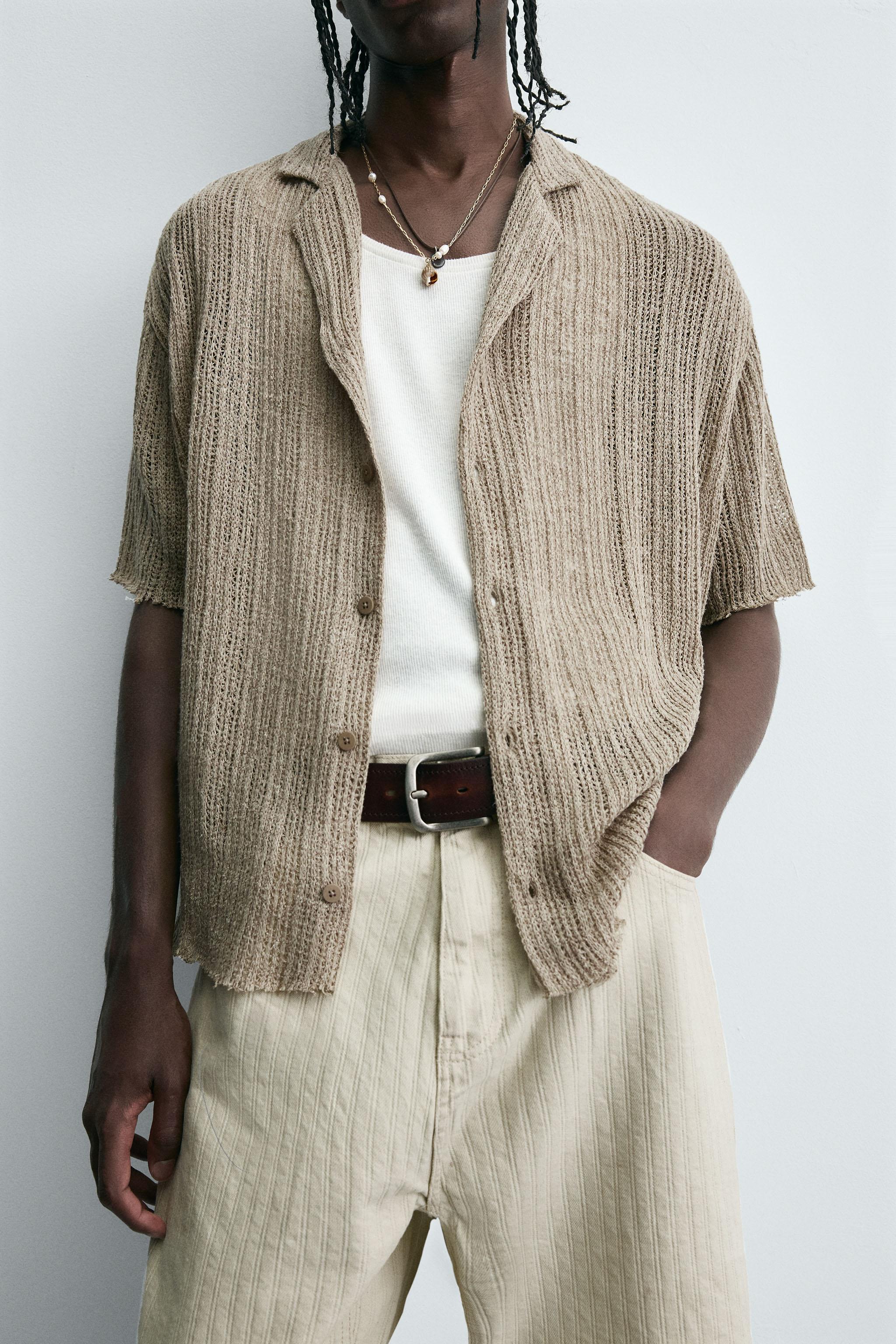 TEXTURED KNIT SHIRT